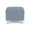 Lesro Siena Lounge Reception 1 Seat Bench, Brushed Steel, RS Rain Song Upholstery SN1001 - alternate 1